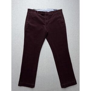 Polo Ralph Lauren Pants Mens 38x30 Brown Corduroy Stretch Slim Fit Chino Casual